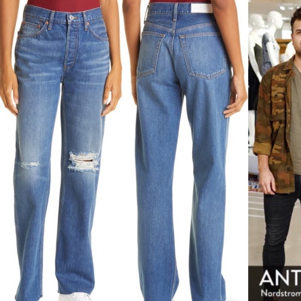 NWT RE/DONE 90s High Rise Destroyed sz 25